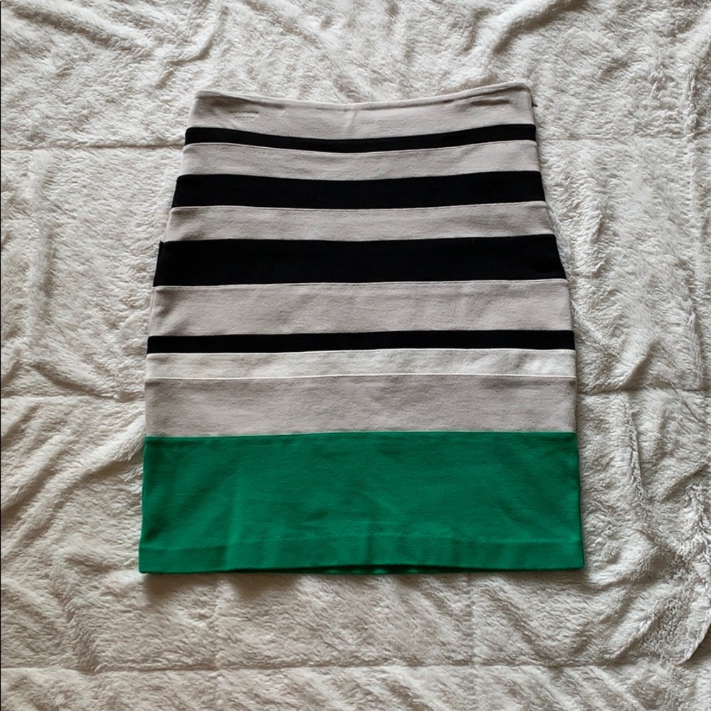 Express Striped Pencil Skirt